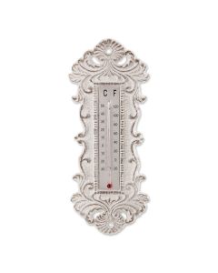 ORNATE CAST IRON THERMOMETER